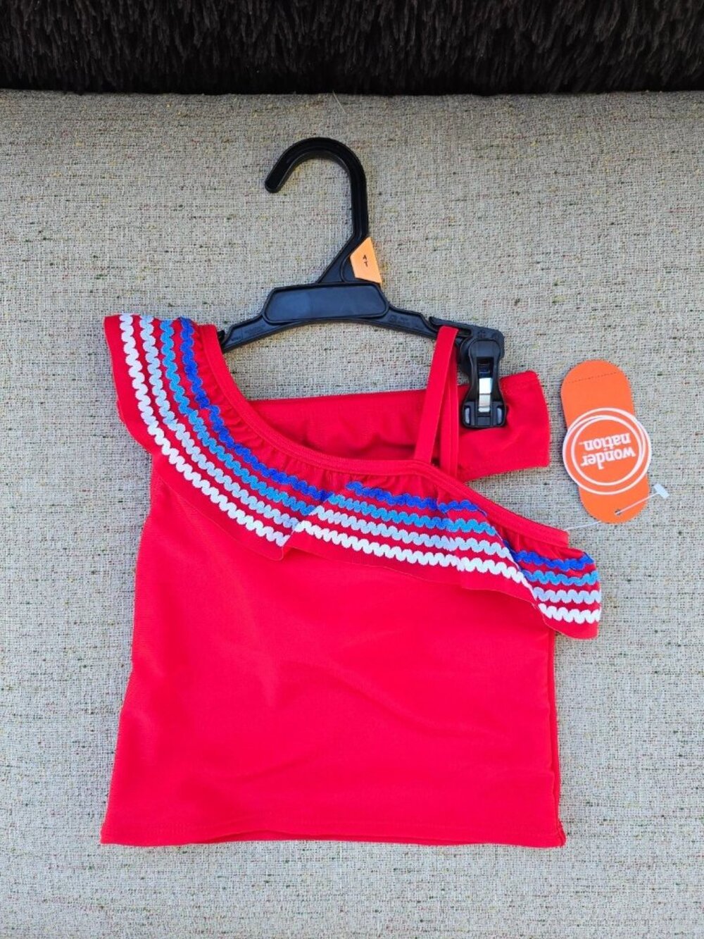 Wonder Nation Toddler Girls Swimsuit Ruffle Tankini Swim Set 2-Piece Size 4T NWT - Picture 2 of 12